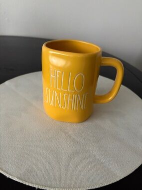 Rae Dunn Yellow "HELLO SUNSHINE" Ceramic Mug